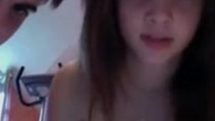 Aming french babyface gets fucked and facialized on webcam